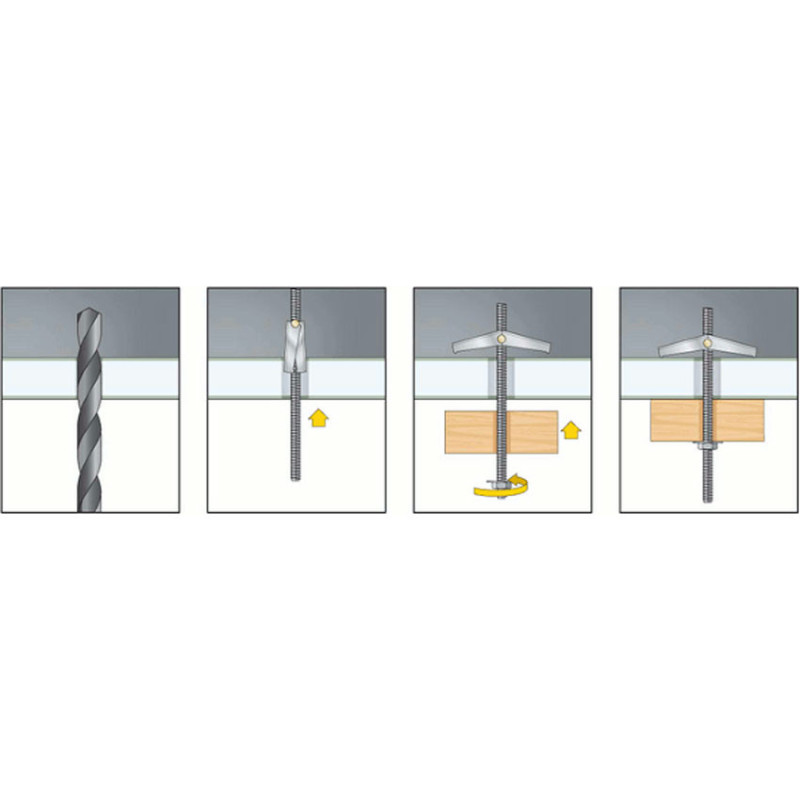 Federklappdübel mit Haken